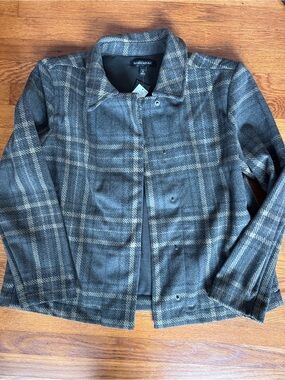 Banana Republic Short Plaid Coat